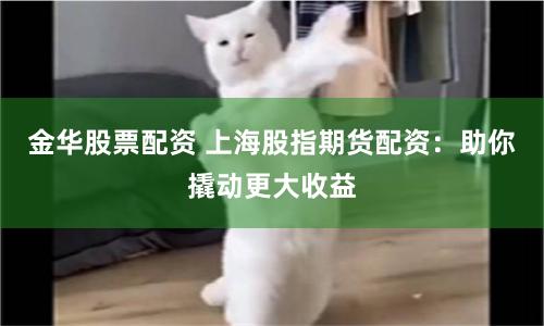 金华股票配资 上海股指期货配资：助你撬动更大收益